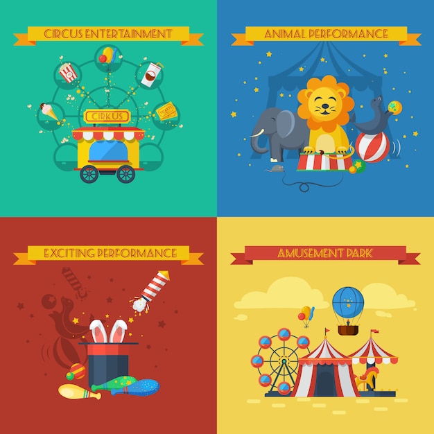 Circus Flat Set – Free Download Free Stock Photo