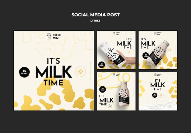 Stunning Drinks Sale Social Media Post Template – Free Download