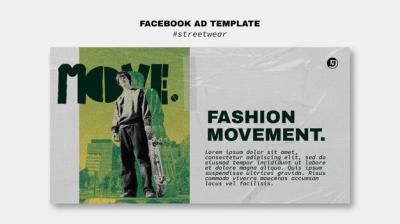 Streetwear Fashion Collection Facebook Template for Free Download