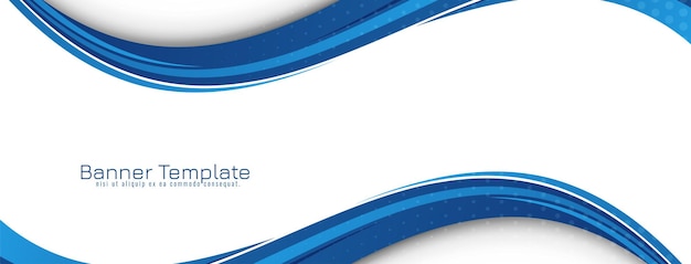 Modern Blue Wave Design Concept Banner Template Vector – Download Free Stock Photo