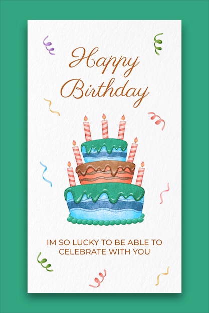 Happy Birthday Instagram Story Template Design – Free to Download