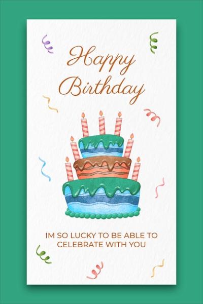 Happy Birthday Instagram Story Template Design – Free to Download