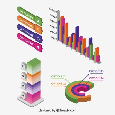 Isometric Style Infographic Elements Collection – Free Download