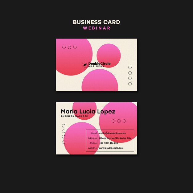 Webinar Conference Business Card Template – Free Download