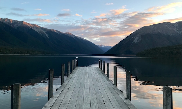 Serene Sunset at a Charming Wharf – Free Stock Photo for Download