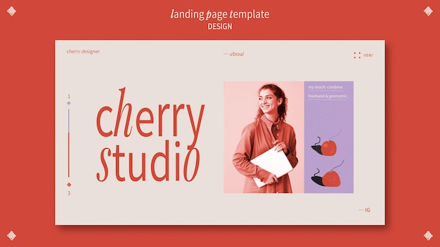 Landing Page Template for Graphic Designers – Free Download