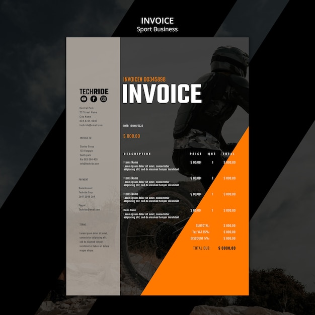 Sports Business Invoice Template – Free Download