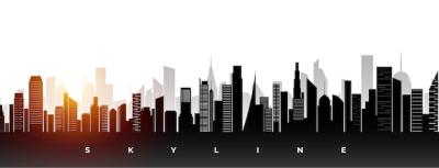 Panoramic Skyline Midtown Cityscape with Sunlight Effect – Free to Download