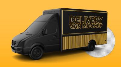 Delivery Van Mockup – Free Download for Stunning Visuals