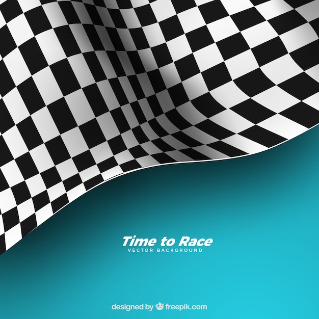 Realistic Checkered Flag Background | Free Download