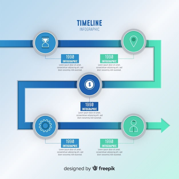 Infographic Timeline Concept for Effective Visual Communication – Free Download