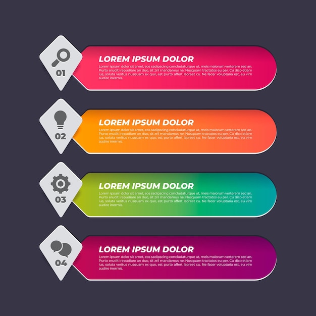 Gradient Colored Table of Contents Infographic Template – Free Download