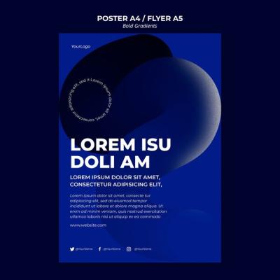 Eye-Catching Bold Gradients Poster Template for Free Download