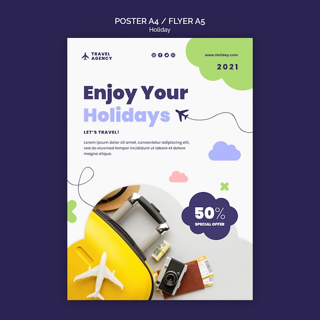 Travel Concept Flyer Template – Free to Download