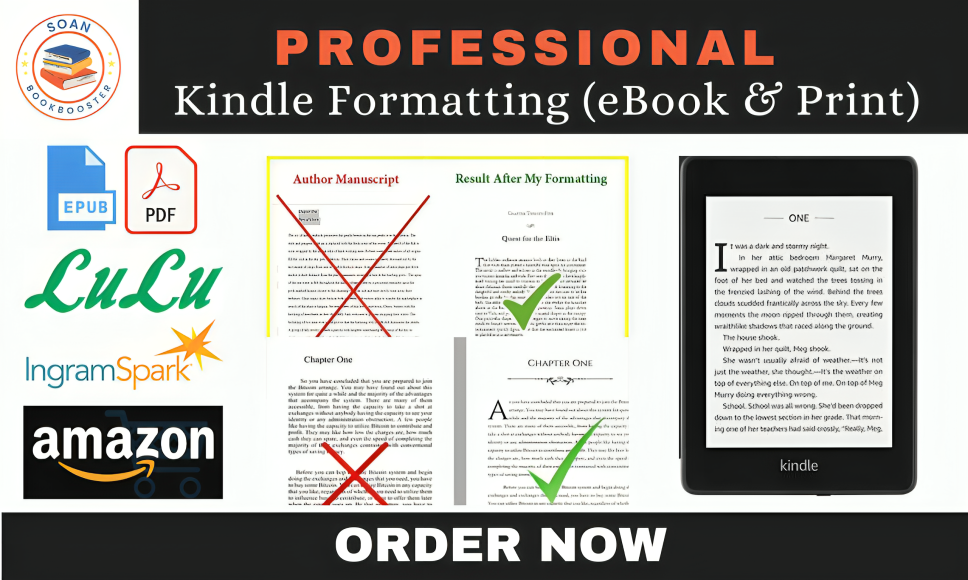 I Will Do Professional eBook Conversion and Formatting for Kindle and ePub