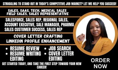 I Will Create a Stellar Sales Rep Resume for Medical, Tech, and SaaS Sales