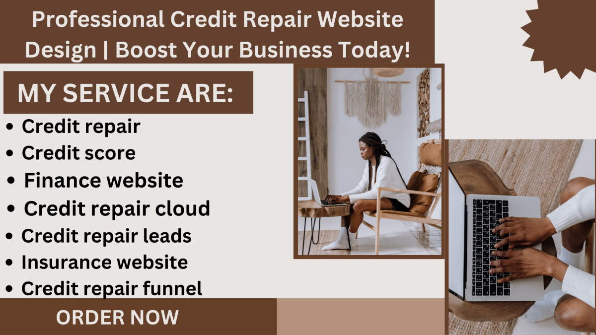 I Will Design a Professional Credit Repair Website, Landing Page, and MCA Finance Tax Website