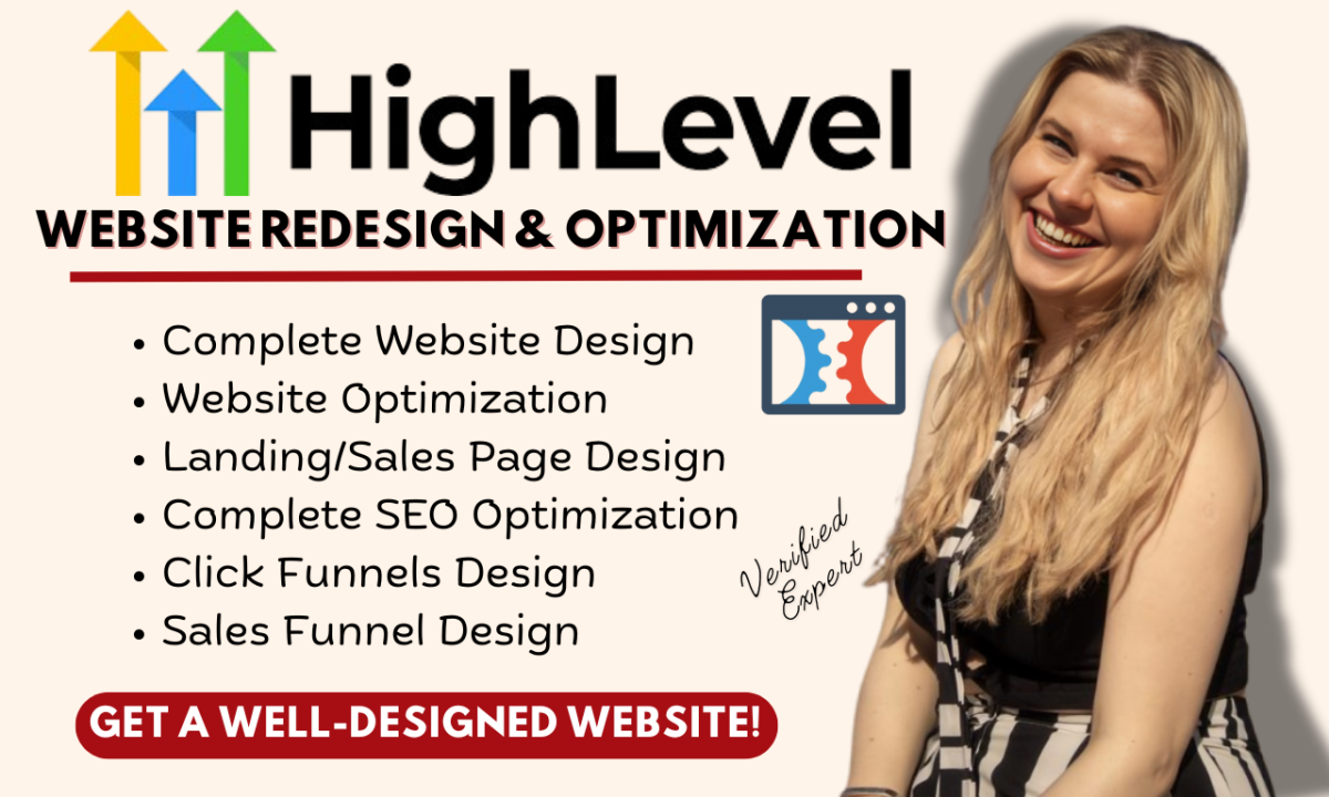 I Will Redesign GoHighLevel Funnel, ClickFunnels Sales Funnel, or ClickFunnels Landing Page