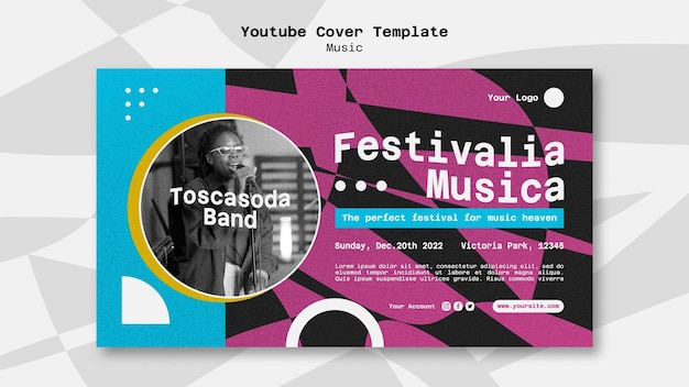 Abstract Music Festival YouTube Cover – Free Download