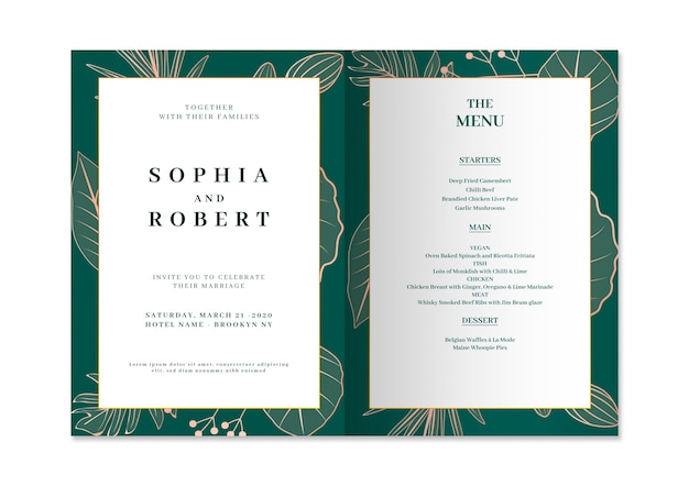 Elegant Wedding Invitation Card with Nature Concept – Download Free Stock Photo