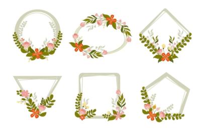 Hand Drawn Floral Frame Collection – Free to Download