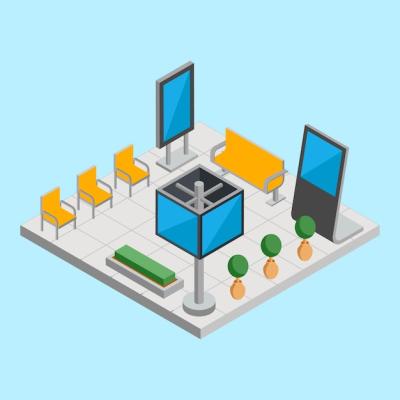 Isometric Digital Signage Illustration – Free Stock Photo, Download for Free
