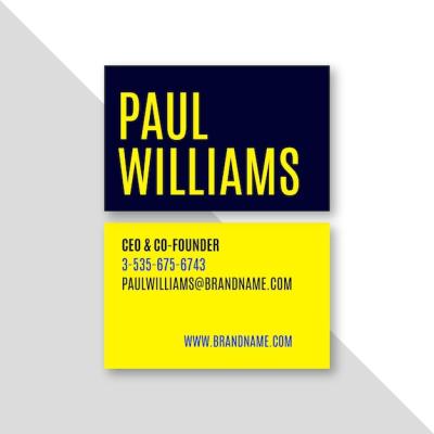 Neon Theme Business Card Design – Free Download