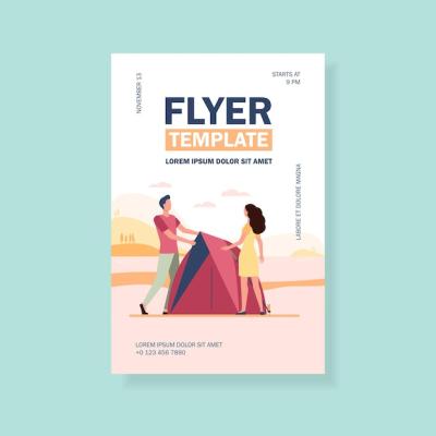 Camping Flyer Template for Tourists – Free Download