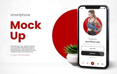 Minimalistic Background Featuring Realistic iPhone 13 – Free Download