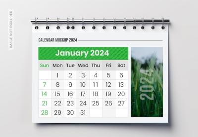 High-Quality PSD Calendar Mockup – Free Download