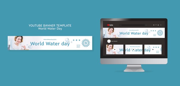 World Water Day Celebration YouTube Banner – Free Download