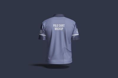 Back View of Man Polo Shirt Mockup – Free Download