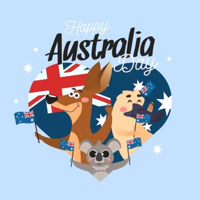 Australia Day Concept in Flat Design – Download Free Stock Photo