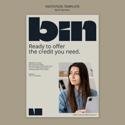 Bank Services Invitation Template – Free Download