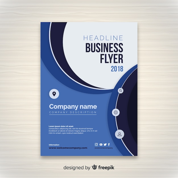 Modern Business Flyer Template with Abstract Design – Free Download