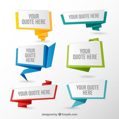 Origami Style Quote Collection – Free Download