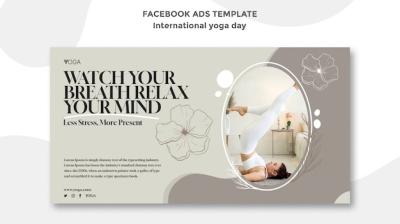 International Yoga Day Facebook Template – Free Download
