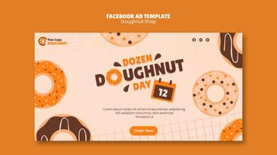 Doughnut Shop Facebook Template – Free Download