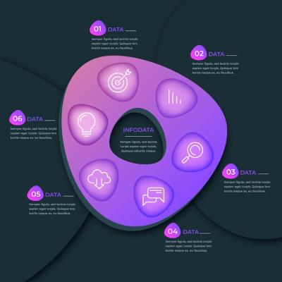 Gradient Abstract Shape Infographic – Free Download