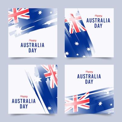 Australia Day Greeting Cards Set – Free Download, Download Free Stock Photo
