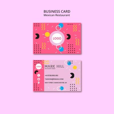 Mexican Food Business Card Design – Free Download