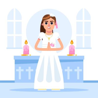 First Communion Illustration – Free Stock Photo for Download