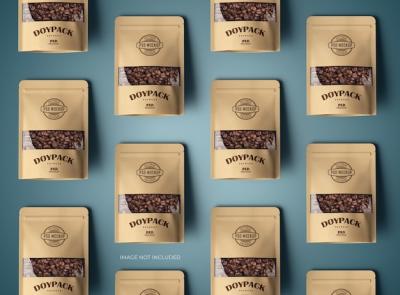 3D Rendered Mockup Template for Generic Paper Doypack with Window Hole – Free Download