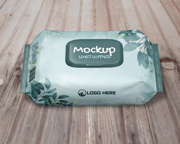 Facial Cleansing Wet Wipes Mockup – Free Download