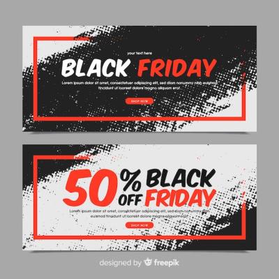 Watercolor Black Friday Banners – Free Download, Free Stock Photo