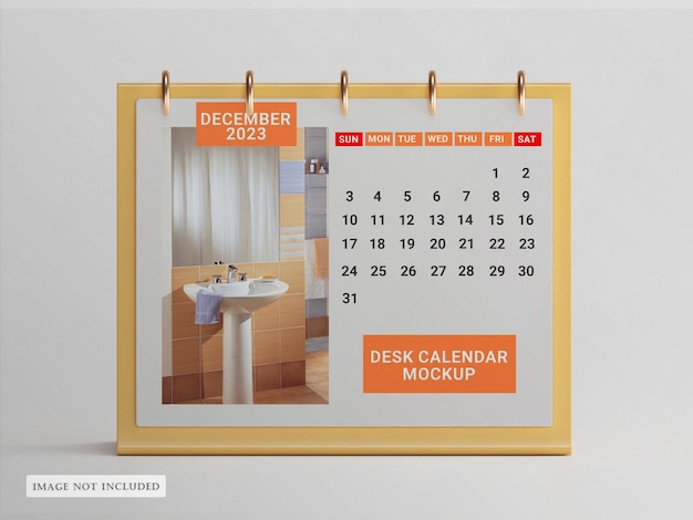 PSD Desk Calendar Mockup – Free Download for Stunning Visuals