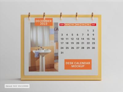 PSD Desk Calendar Mockup – Free Download for Stunning Visuals