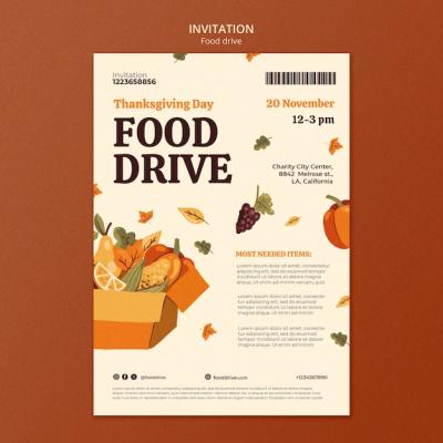 Food Drive Template Design – Free Download