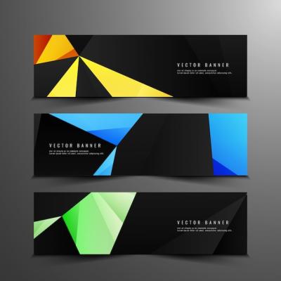 Abstract Colorful Geometric Banners – Free Download