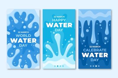 Instagram Stories Collection for Flat World Water Day – Free Download